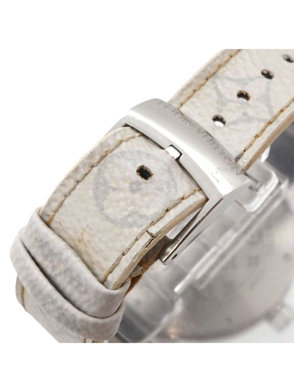 Louis Vuitton Tambour GM Monogram White Watch Quartz - Picture 6 of 6